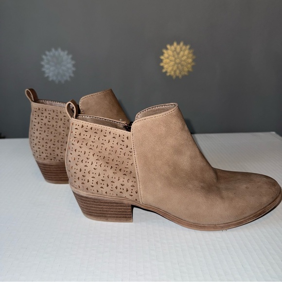 Women's Tan Beige Chic Casual Comfy Ankle Boots Shoes - Picture 2 of 6